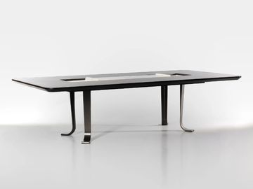 MANTA - Rectangular wooden table with Lazy Susan by Lorenzo Tondelli - view 2